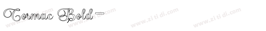 Cormac Bold字体转换